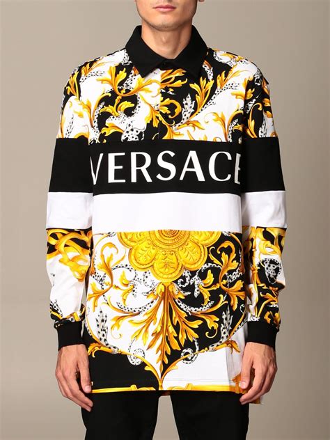 versace polo shirt on sale|versace long sleeve polo.